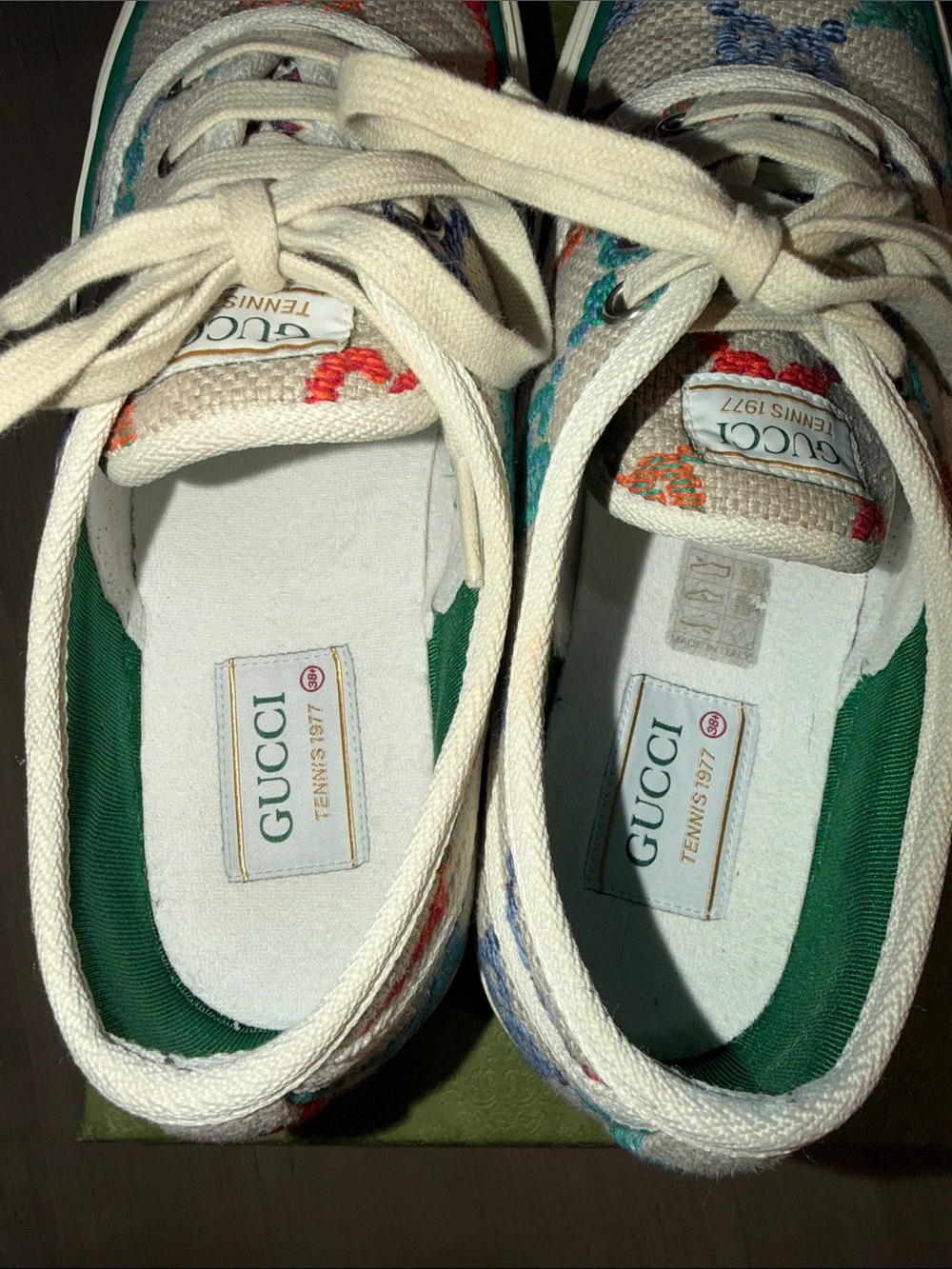Gucci Multicolor GG Canvas Low-Top Sneakers - Picture 4 of 13